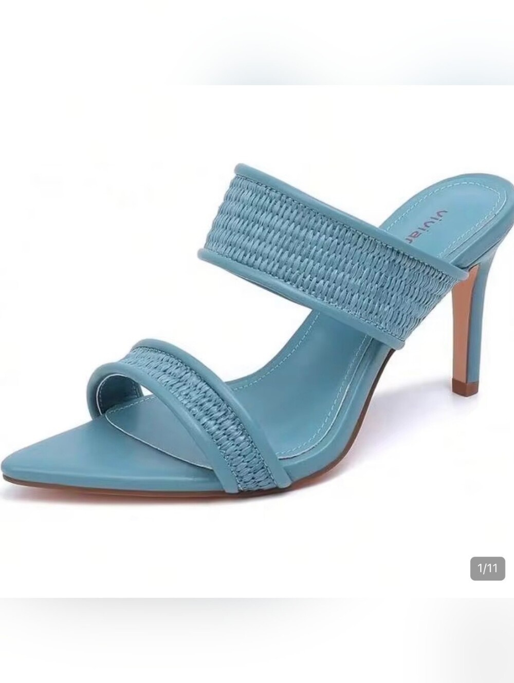 VIVIANLY POINTED TOE BRAIDED STILLETO HEEL SANDALS